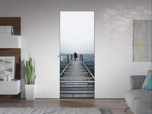 3D door sticker, By the pier, 60 x 90cm, Door Sticker
