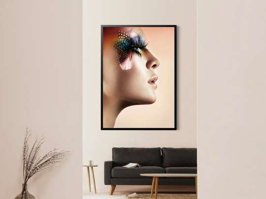 Картина в Раме - Яркий макияж, 50 x 75 см