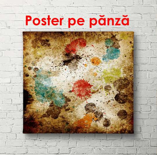 Poster - Pete abstracte, 100 x 100 см, Poster înrămat