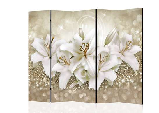 Screen - White lilies and gems, 7