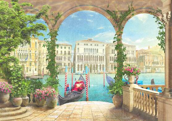 Wall mural - Venetian canal with gondola