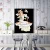 Poster - Anime girl on a black background, 30 x 45 см, Canvas on frame