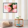 Poster - Pink roses on the table, 90 x 60 см, Framed poster, Flowers