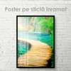 Poster - Bridge over water, 60 x 90 см, Framed poster on glass, Nature