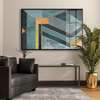 Poster - Modern Line Geometry, 90 x 60 см, Framed poster on glass, Abstract