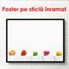 Poster - Cactuși multicolori, 45 x 30 см, Panza pe cadru, Minimalism