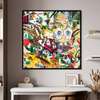 Poster - Spongebob in abstract pop style, 100 x 100 см, Framed poster on glass, Abstract