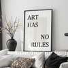 Poster - Art has no rules, 30 x 45 см, Canvas on frame, Quotes