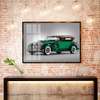 Постер - Зеленый Rolls-Royce, 90 x 60 см, Постер в раме, Транспорт