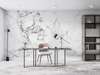 Wall mural - Gray marble texture with white