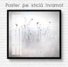 Poster - Flowers in the fog, 100 x 100 см, Framed poster on glass