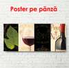 Poster - Seturi de vinuri, 90 x 45 см, Poster inramat pe sticla