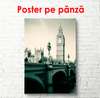 Poster - Retro London Morning, 45 x 90 см, Poster înrămat, Vintage