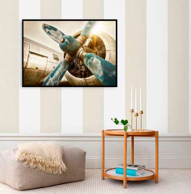 Poster - Aircraft engine, 45 x 30 см, Canvas on frame, Transport