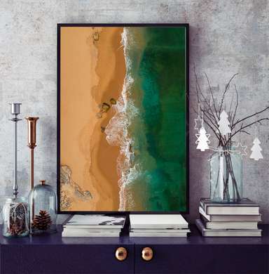 Poster - Plaja sălbatică 12, 60 x 90 см, Poster inramat pe sticla