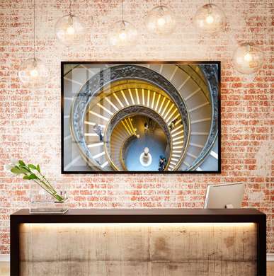 Poster - Rounded staircase, 45 x 30 см, Canvas on frame