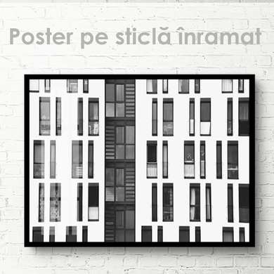 Poster - Element de clădire contemporană, 90 x 45 см, Poster inramat pe sticla