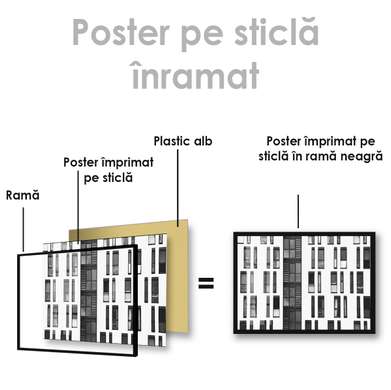 Poster - Element de clădire contemporană, 60 x 30 см, Panza pe cadru