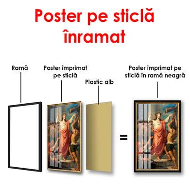 Poster - Procesiunea spre Calvar, 60 x 90 см, Poster inramat pe sticla