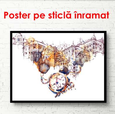 Poster - Istoria orașului, 90 x 60 см, Poster înrămat