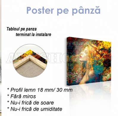 Poster - Fata visurilor, 40 x 40 см, Panza pe cadru, Nude