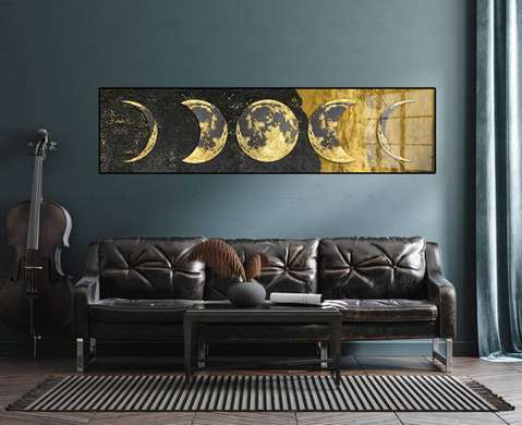 Poster - Fazele lunii, 90 x 30 см, Panza pe cadru