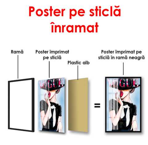 Potatoes Specially regardless of Poster, Femeie în rochie neagră și cu pălărie - ArtShop — Fototapete Postere  fabricate în Chișinău
