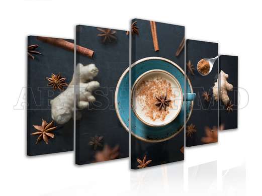 Modular picture, Coffee with spices, 108 х 60