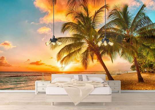Wall Mural - Beach with palm trees