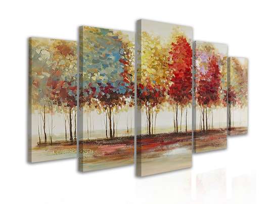 Модульная картина, Осенние деревья, 108 х 60