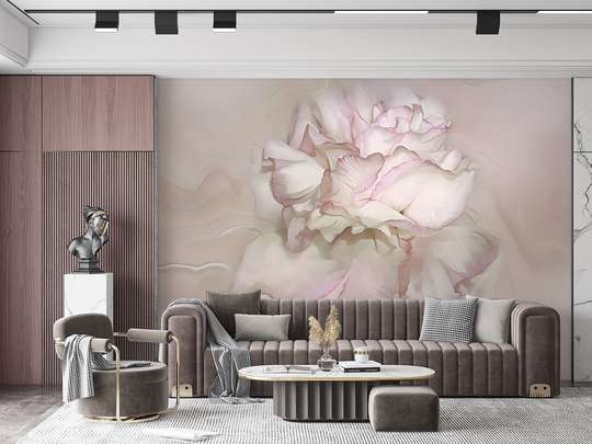 Фотообои - Бледно-розовый цветок розы
