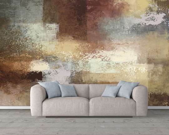 Wall Mural - Abstract wall in brown tones