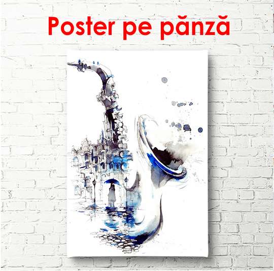Постер - Музыкальный город, 60 x 90 см, Постер в раме