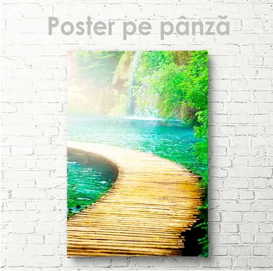 Постер - Мост над водой, 30 x 45 см, Холст на подрамнике