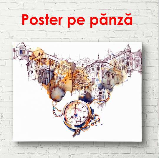 Poster - History of the city, 90 x 60 см, Framed poster