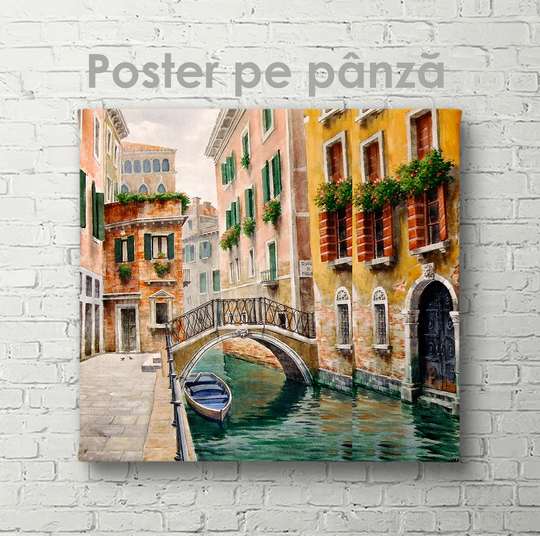 Poster - Veneția, 40 x 40 см, Panza pe cadru, Pictura