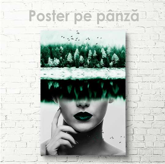 Poster - Fata pădurii, 30 x 45 см, Panza pe cadru