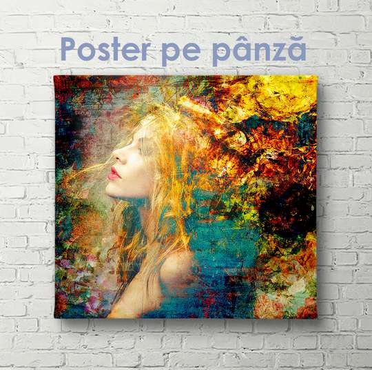 Постер - Девушка из снов, 40 x 40 см, Холст на подрамнике, Ню
