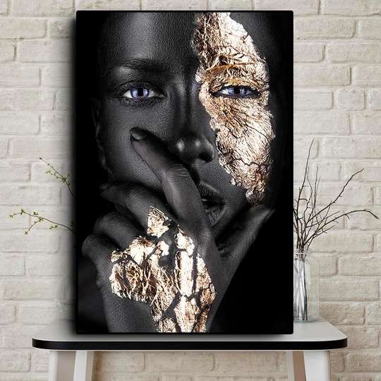 Картина в Раме - Голубые глаза, 50 x 75 см