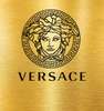 Wall Mural - Versace logo on a golden wall