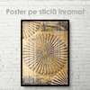 Poster - Gold ornaments, 30 x 45 см, Canvas on frame, Abstract