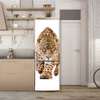 3D door sticker, Leopard on a white background, 60 x 90cm, Door Sticker