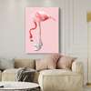 Poster - Flamingo in boots, 60 x 90 см, Framed poster on glass, Animals