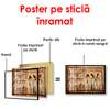 Постер - История на пергаменте, 90 x 45 см, Постер на Стекле в раме, Винтаж