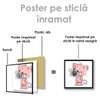 Poster - Pisică cu aparat foto, 40 x 40 см, Panza pe cadru, Pentru Copii
