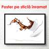 Poster - White cup of coffee on a white background, 90 x 60 см, Framed poster on glass, Food and Drinks