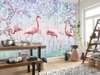Wall Mural - Pink flamingos in the park