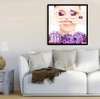Постер - Девушка с ярким фиолетовым макияжем, 40 x 40 см, Холст на подрамнике, Разные