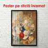 Poster - Still life from a vase of flowers on the table, 60 x 90 см, Framed poster, Still Life