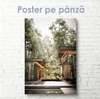 Постер - Современный дом в лесу, 45 x 90 см, Постер на Стекле в раме, Природа